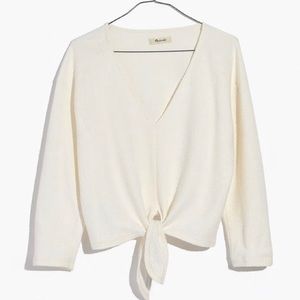 Madewell Texture & Thread Textured Tie Front Top
